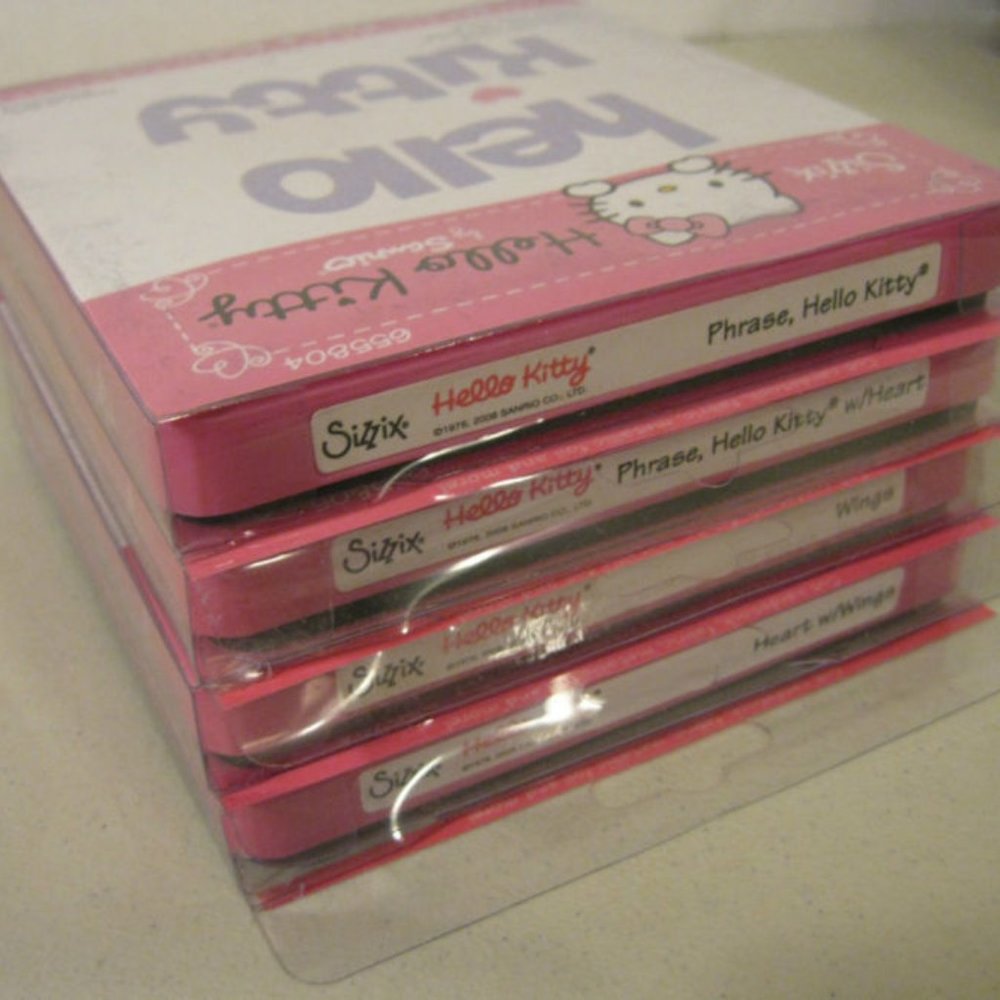 Lot of 4 Hello Kitty Sizzix Bigz Dies